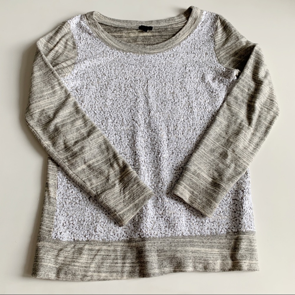 J.Crew Collection Sequin Raglan Sweater Size Medium